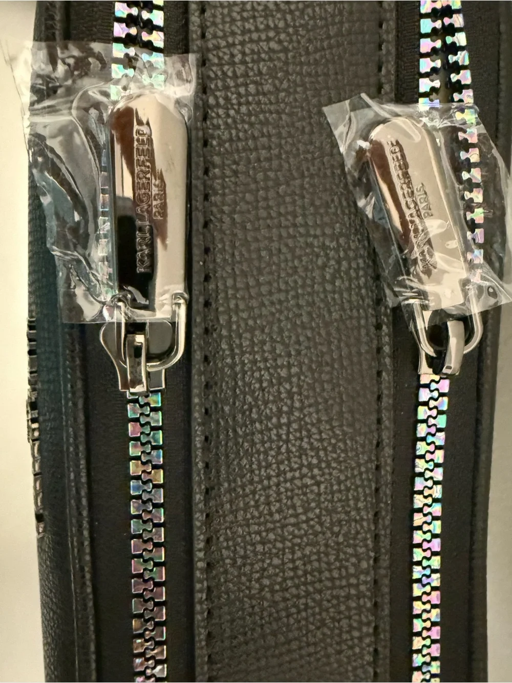 Karl Lagerfeld Black Crossbody Bag with Iridescent Accent NWT